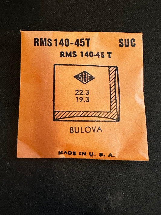 SUC Rocket Crystal RMS 140-45T  for BULOVA 22.3 x 19.3mm - New