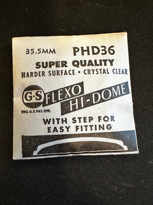 GS Flexo Round HI-DOME Crystal PHD 36 - 35.5 mm - New