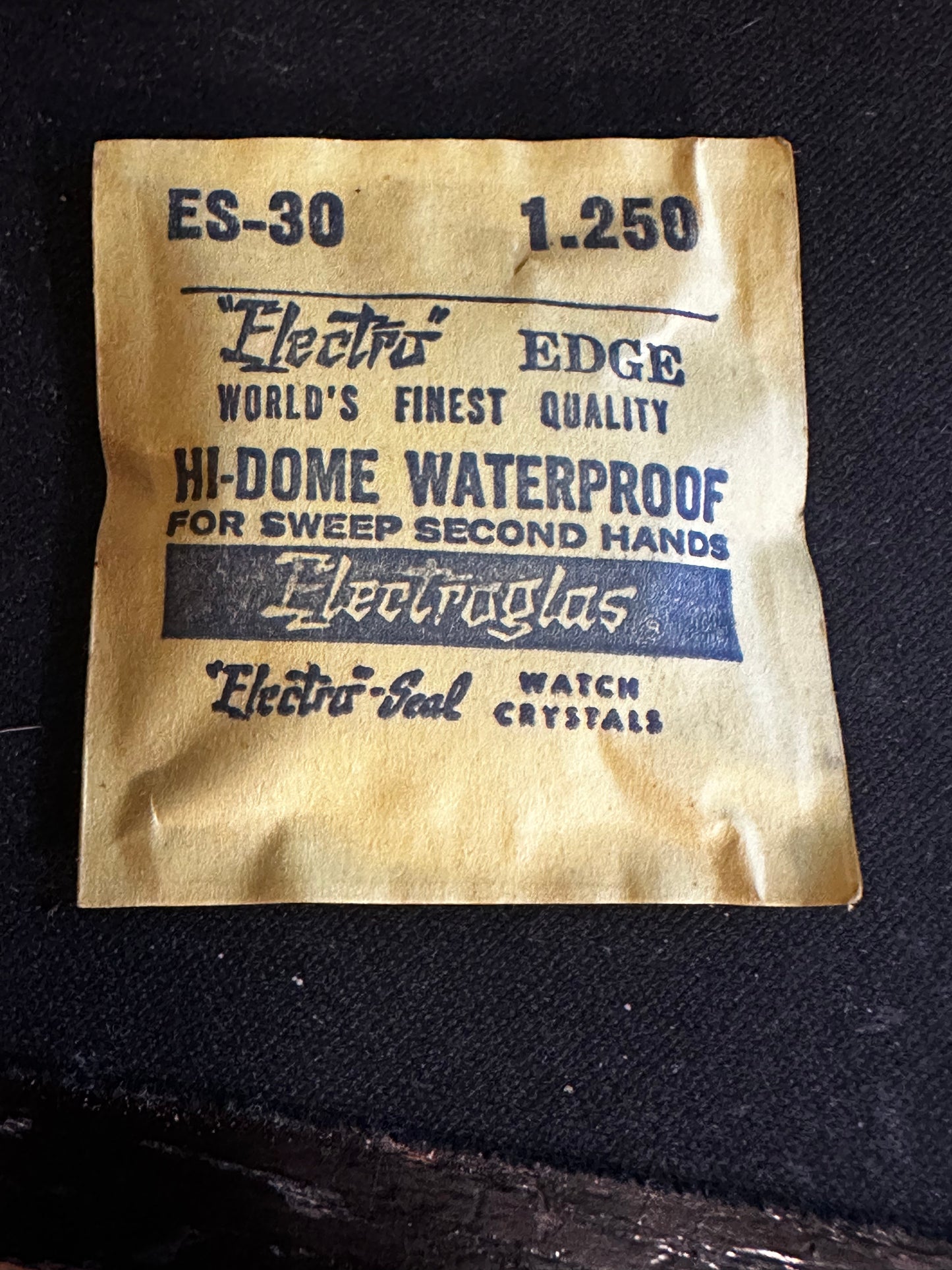 Electro-Seal ES-30 Electro EDGE HI-DOME Wrist Watch Crystal 31.75mm (1.250“) - New