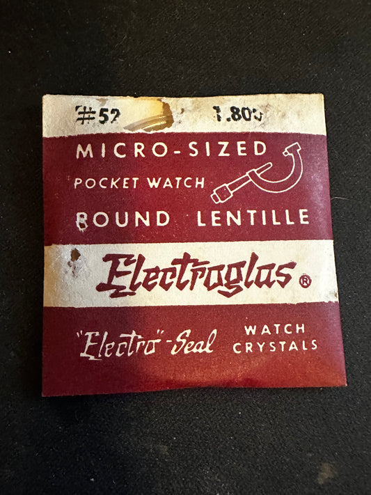 Electro-Seal ES-52 Pocket Watch Crystal 45.7mm (1.800") - New