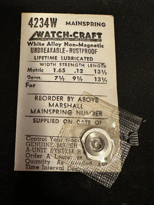 WATCH-CRAFT Mainspring 4234W for Universal 262, 263 - Alloy