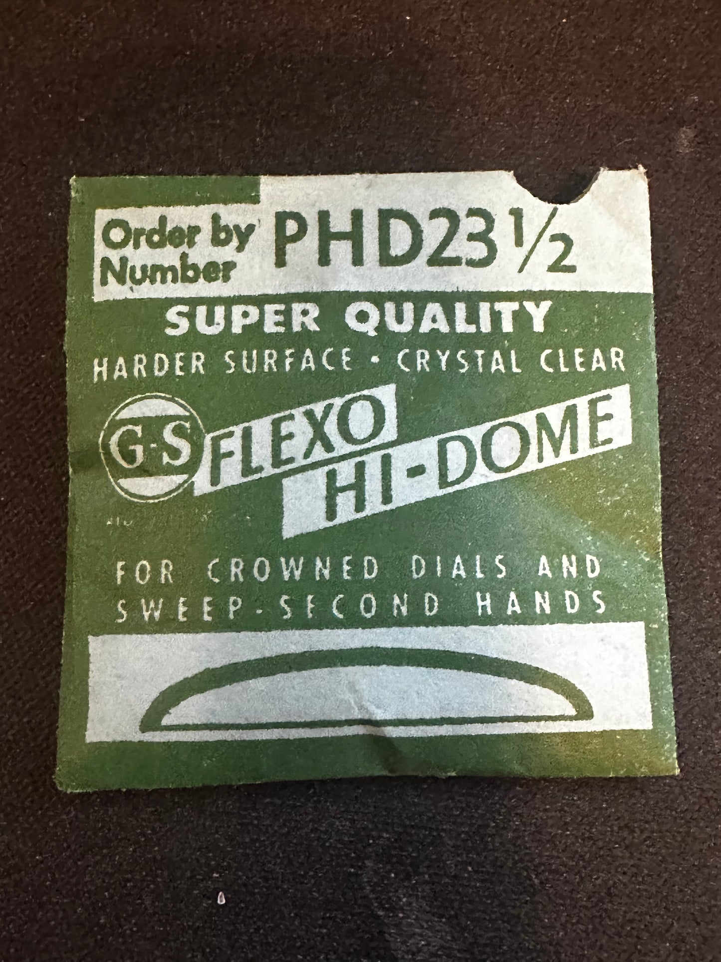 GS Flexo Round HI-DOME Crystal PHD 23½ - 27.6 mm - New