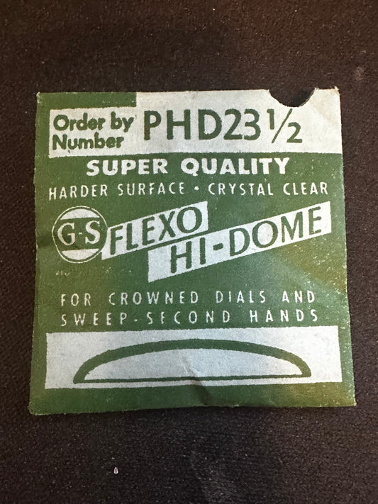 GS Flexo Round HI-DOME Crystal PHD 23½ - 27.6 mm - New