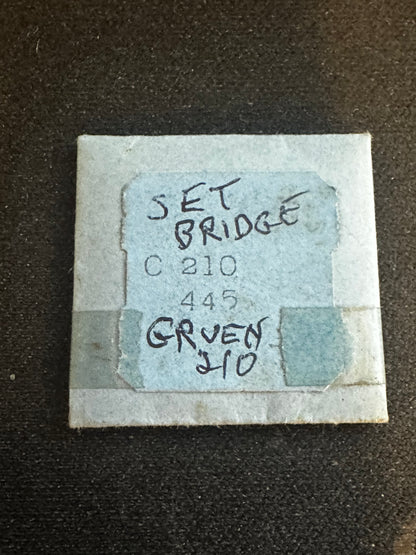 Gruen Factory Set Bridge / Intermediate Bridge for caliber 210 movements - new