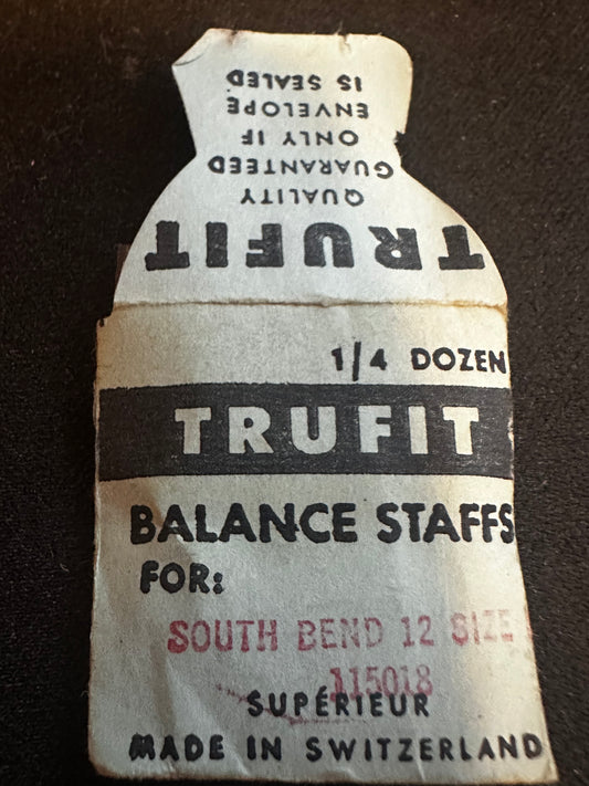 Trufit Balance Staffs (3) for 12s South Bend, P11, Factory No. 115018