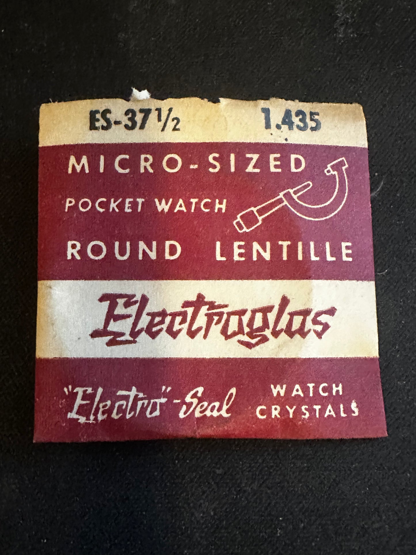 Electro-Seal ES-37½ Pocket Watch Crystal 36.5mm (1.435“) - New