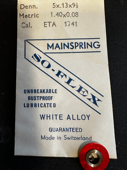 SO-FLEX Mainspring for ETA caliber 1241 - Alloy