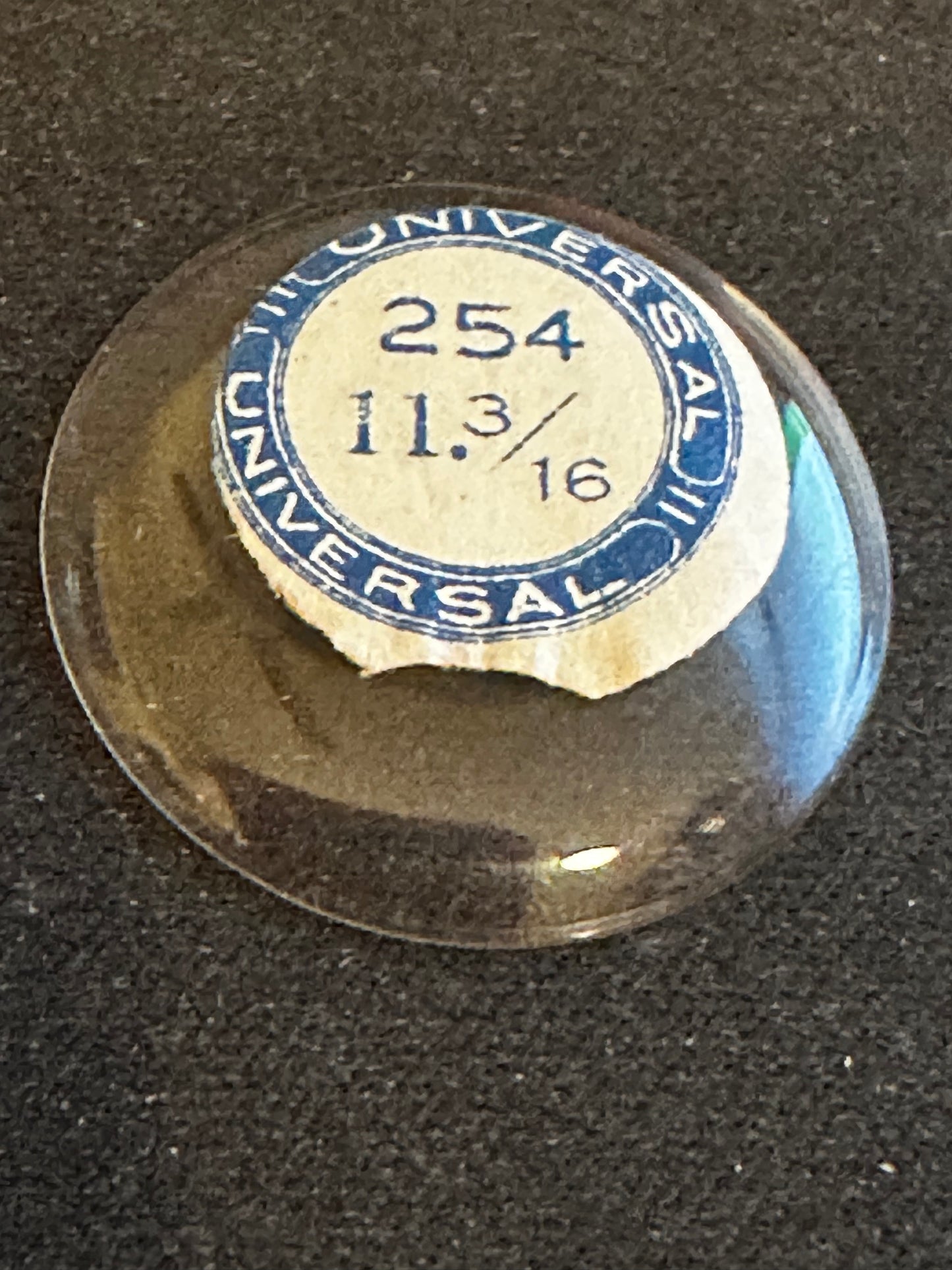 Universal Vintage Small Glass Watch Crystal 11-3/16 (~25.4mm) - NOS
