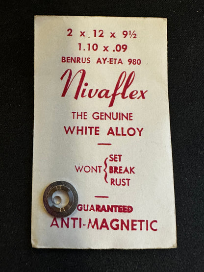 Nivaflex Mainspring for Benrus AY, ETA 980 - Alloy