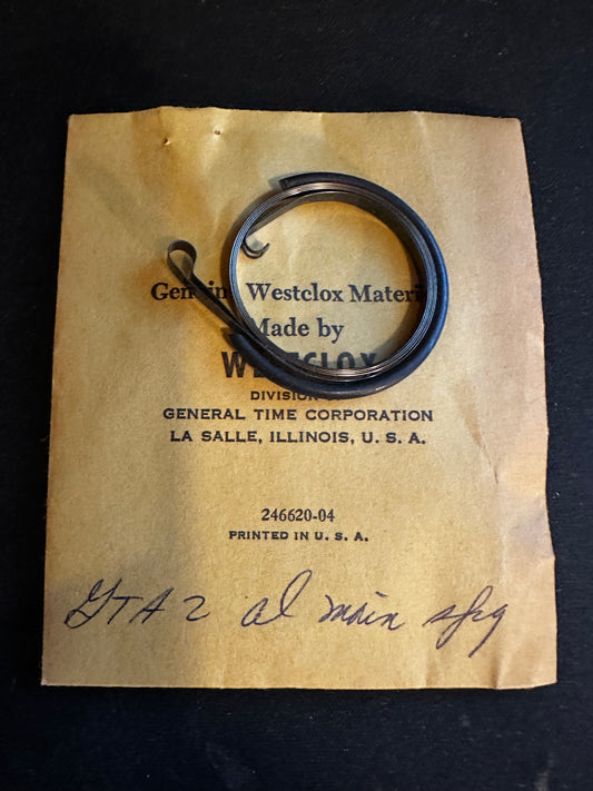 Westclox Factory ALARM Mainspring for GTA-2 Travel Alarm Clocks - Steel