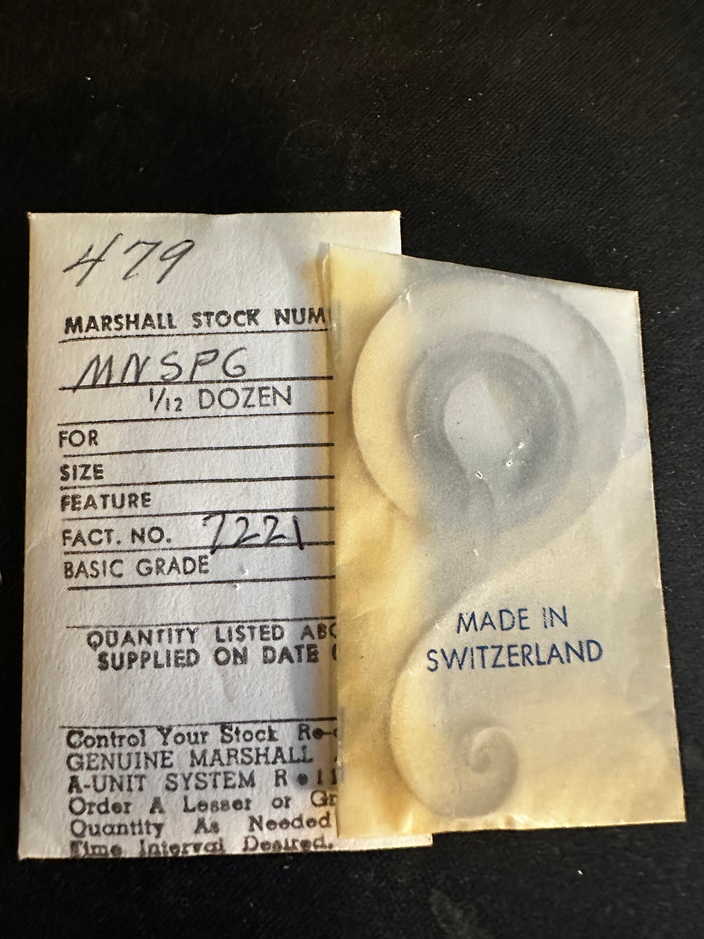 Marco Mainspring #479 for 8/0s Hamilton Movements No. 7221 - Steel