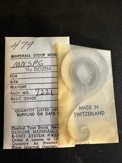 Marco Mainspring #479 for 8/0s Hamilton Movements No. 7221 - Steel