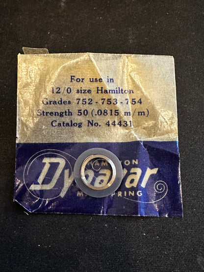 Hamilton Factory Dynavar Mainspring for 12/0s No. 44431 - Alloy