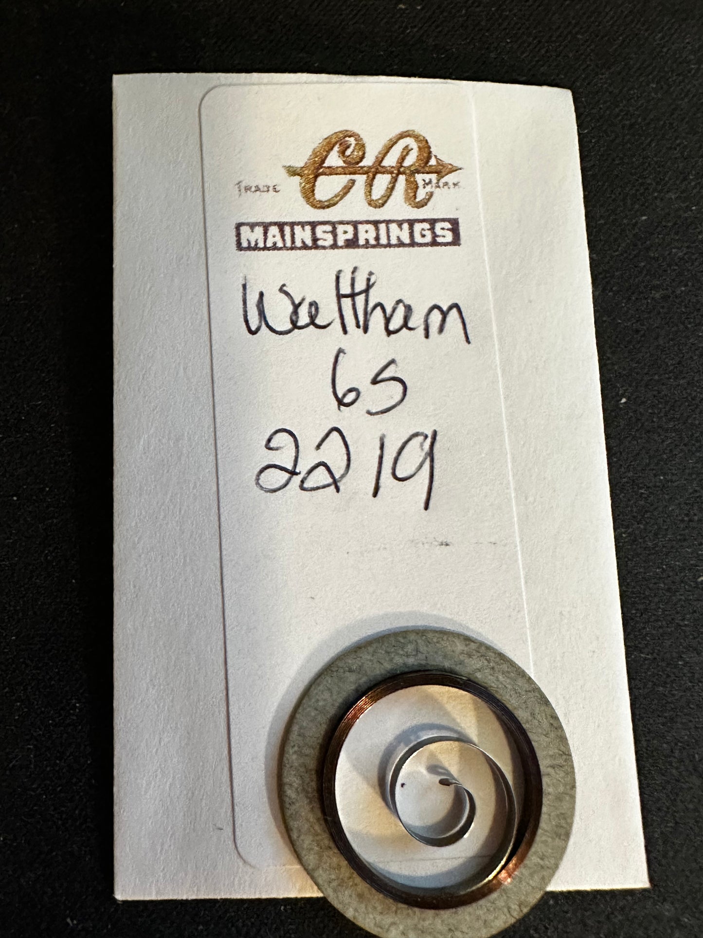 CR Mainspring for Waltham 6s Factory No. 2219 - Steel