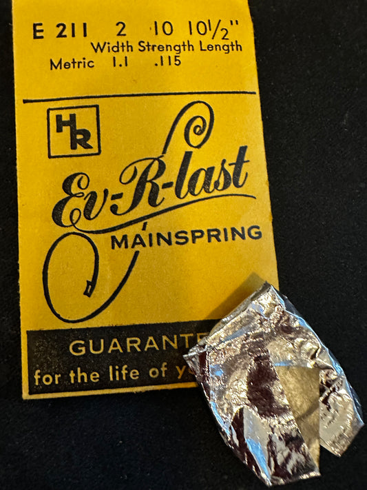 HR Mainspring E211 for Gruen caliber 115, 405, 406, 410, 411, etc - Steel