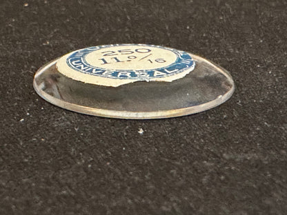 Universal Vintage Small Glass Watch Crystal 11-0/16 (~25.0mm) - NOS