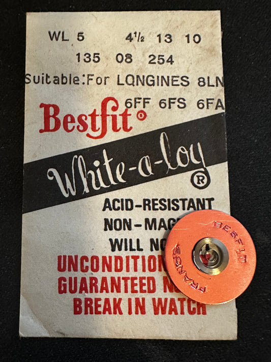 BESTFIT Mainspring WL5 for Longines 8LN & Wittnauer 6FF, 6FS, 6FA - Alloy