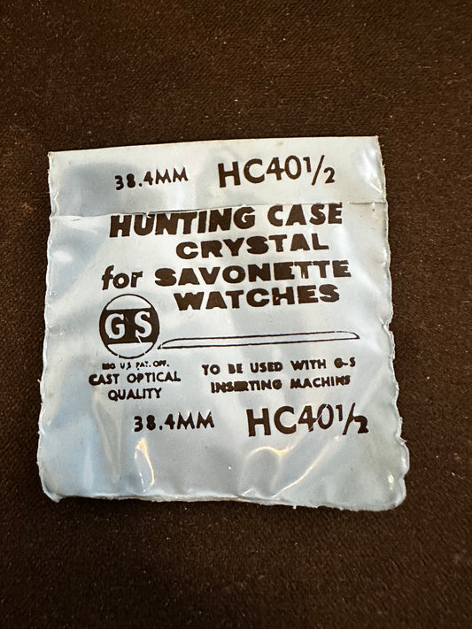 GS HC 40½ Hunting Case Pocket Watch Crystal 38.4mm - New