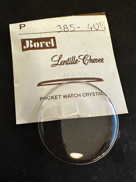 Borel P 385 - 40¾ Lentille - Chevee 38.5mm Acrylic Pocket Watch Crystal - New