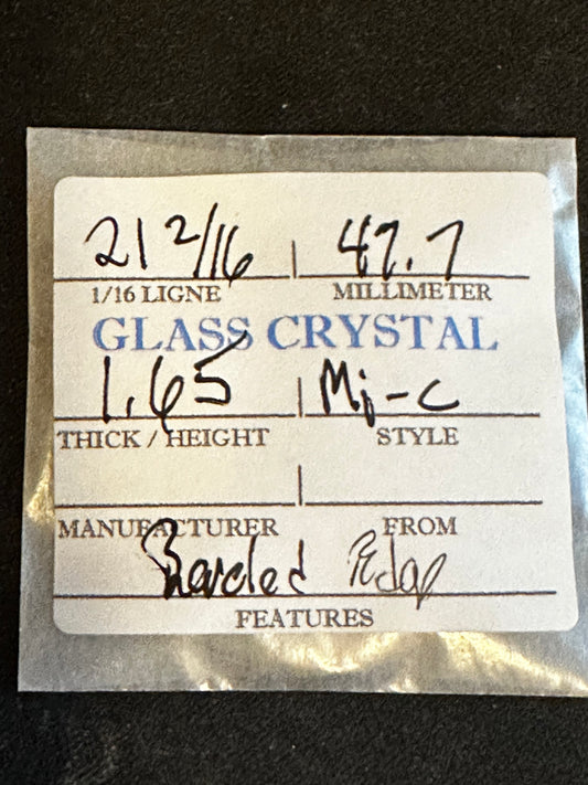 Vintage Glass Pocket Watch Crystal 21-2/16 (~47.7mm) - NOS