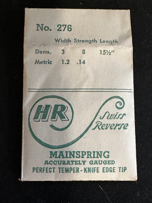 HR Mainspring #276 for Excelsior Park caliber 8 Chronograph - Steel