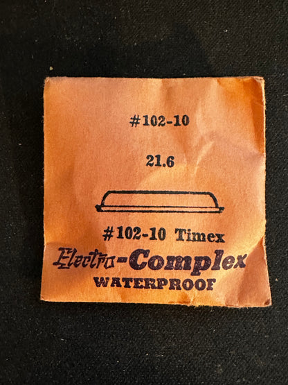 Electro-Seal #102-10 Wrist Watch Crystal 21.6mm for Timex - New