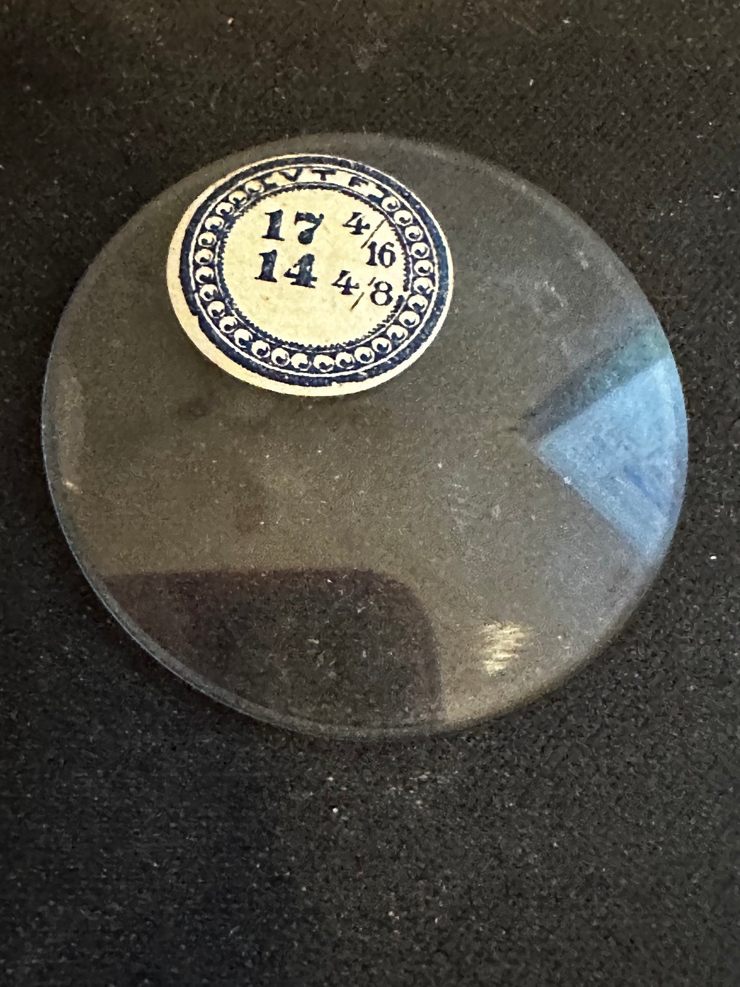 VTF Vintage Glass Pocket Watch Crystal 17-4/16 (~38.9mm) - NOS