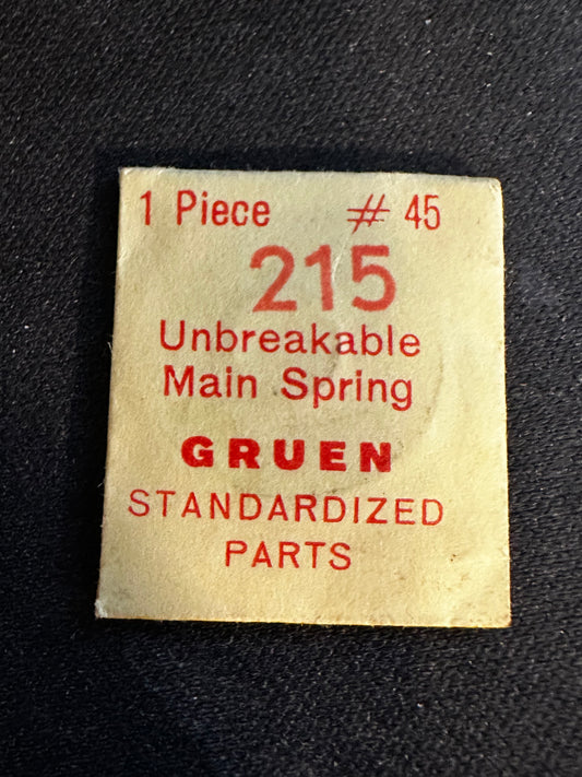 Gruen Factory Mainspring for caliber 215 - Alloy