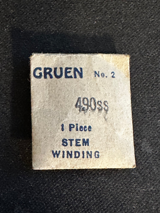 Gruen Factory stem for caliber 490ss - new in envelope