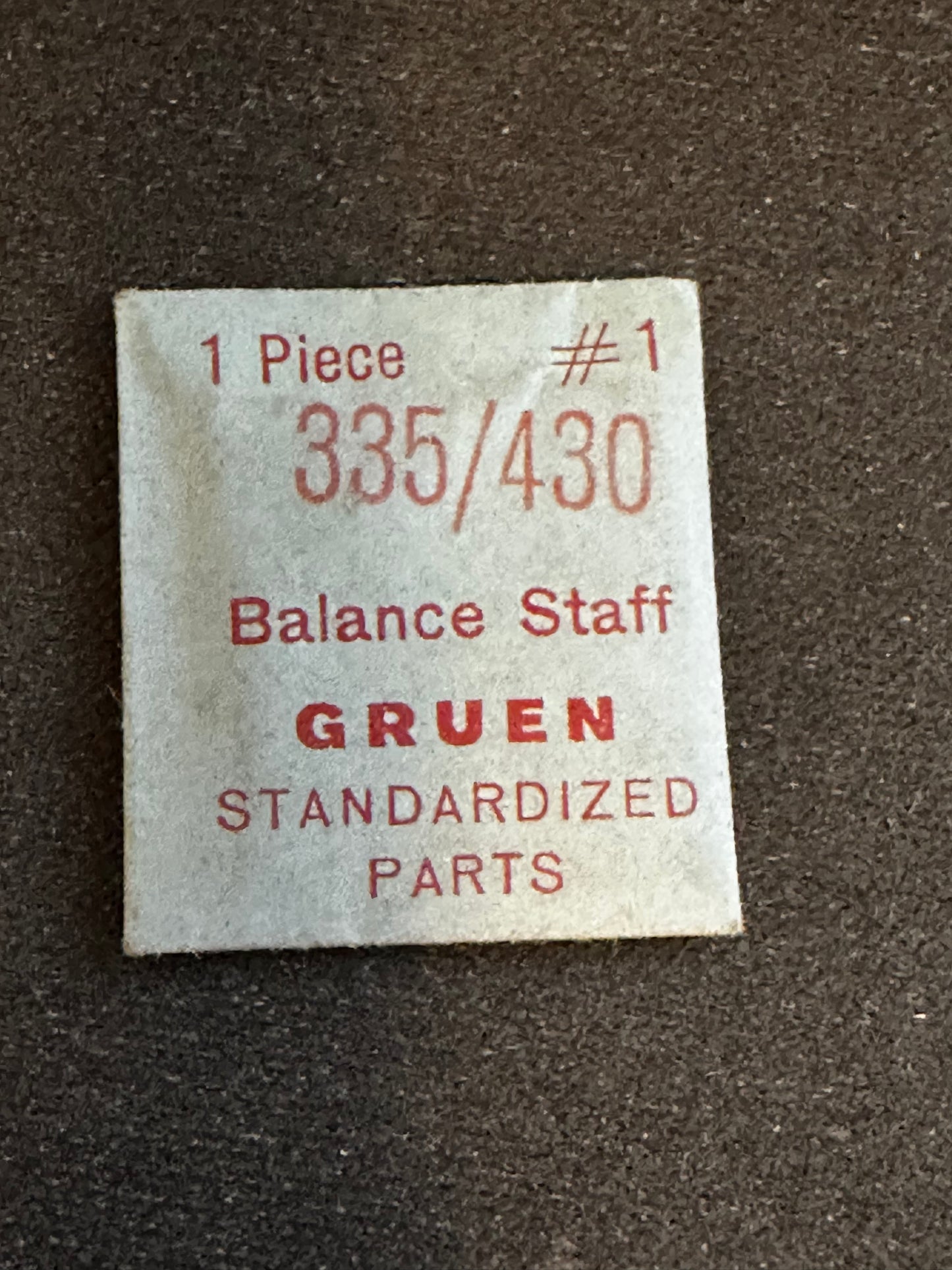 Gruen Factory Balance Staff for caliber 355 / 430 - New