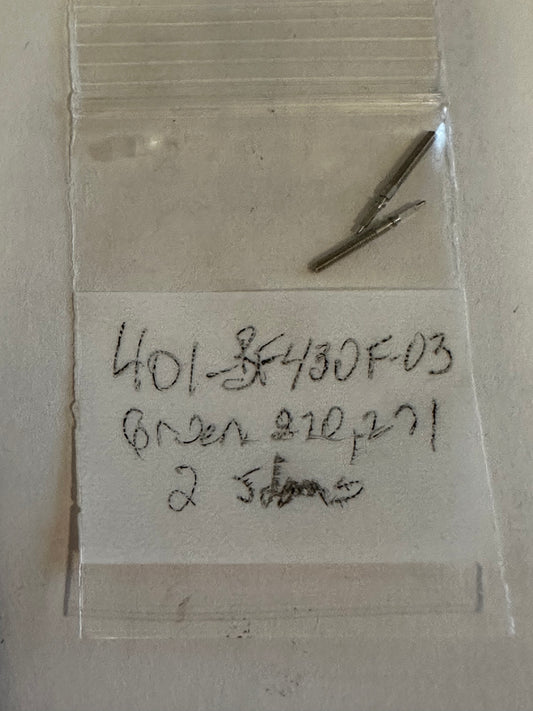 Lot of 2 Stems for 6¾x7¾ ligne Gruen caliber 270, 271 Movements