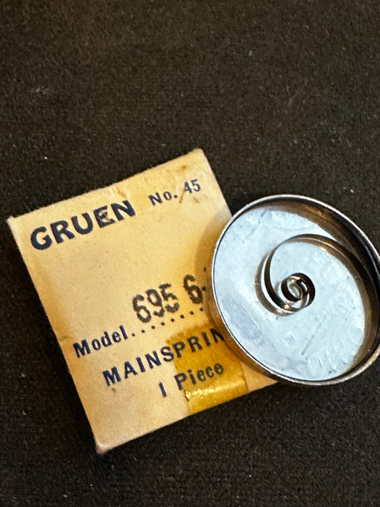Gruen Factory Mainspring for caliber 695, 696, 697 - Steel