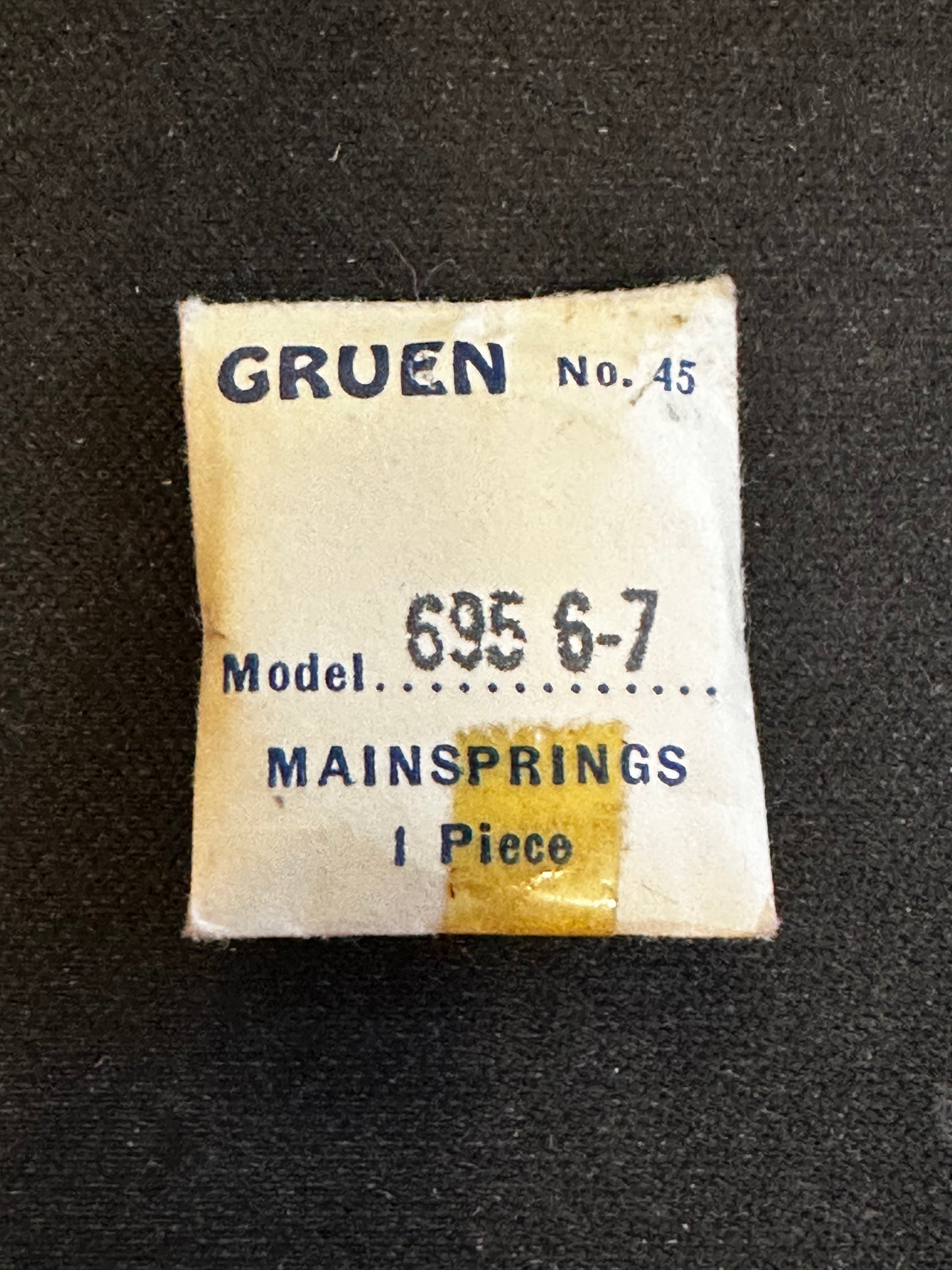 Gruen Factory Mainspring for caliber 695, 696, 697 - Steel