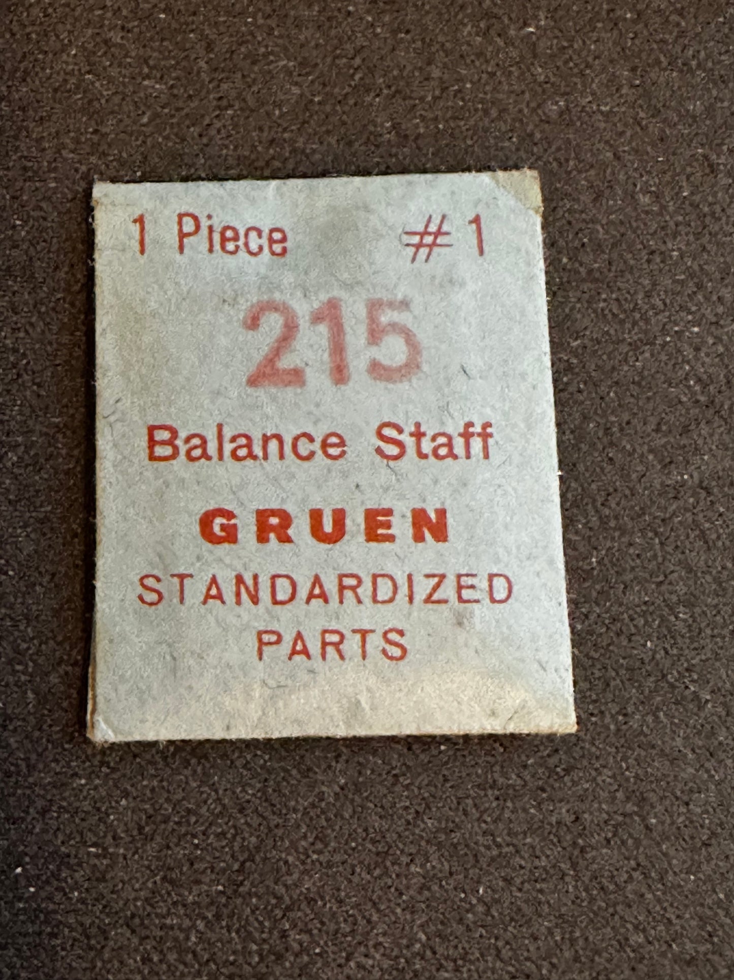 Gruen Factory Balance Staff for caliber 215 - New