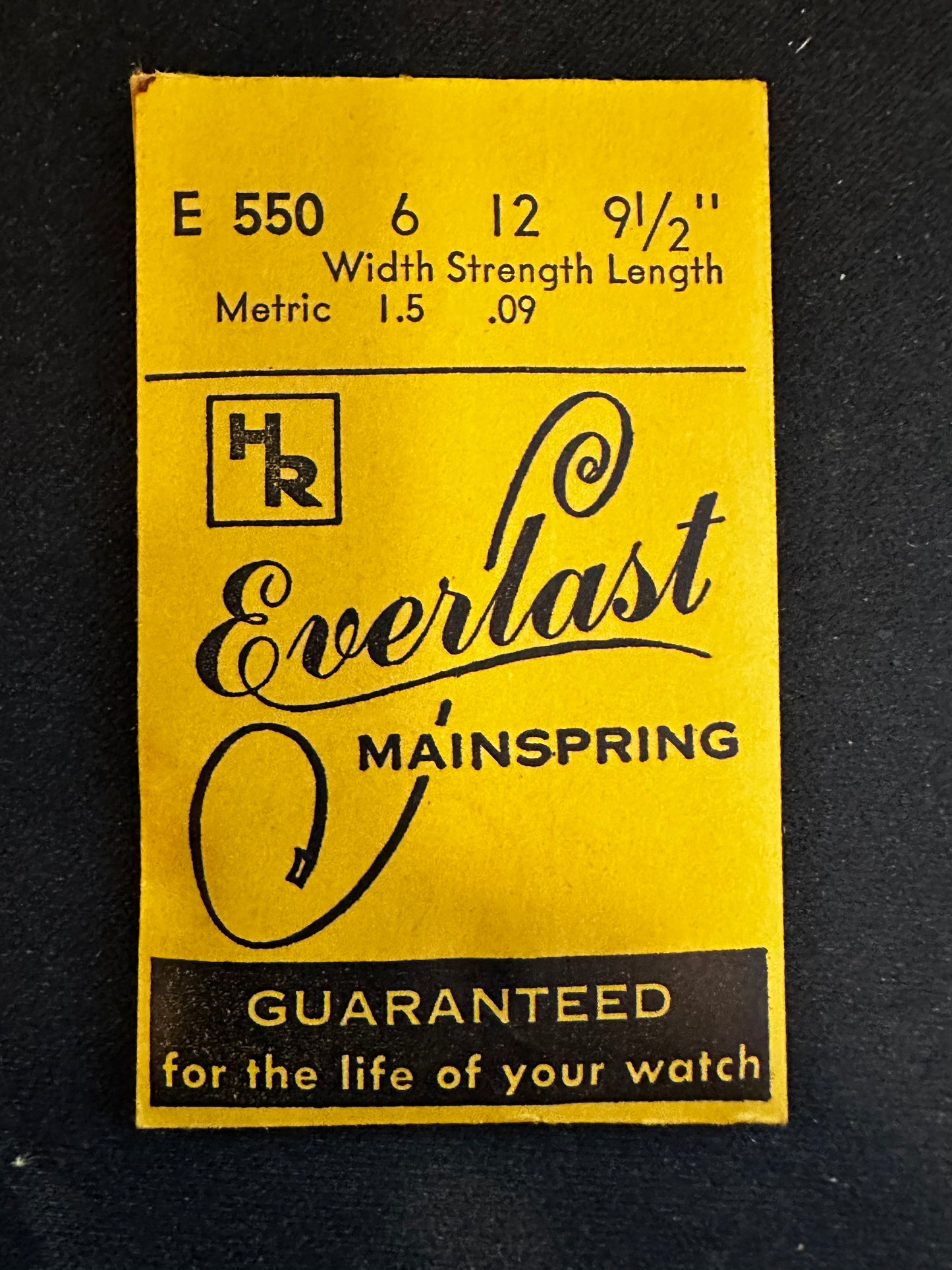 HR Everlast Mainspring E550 for ETA 790, Enicar 792, Langendorf 804, 806 - Steel