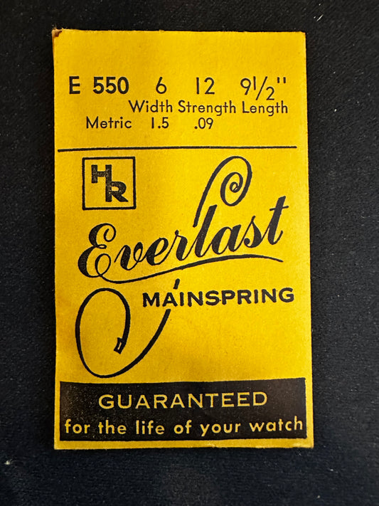 HR Everlast Mainspring E550 for ETA 790, Enicar 792, Langendorf 804, 806 - Steel