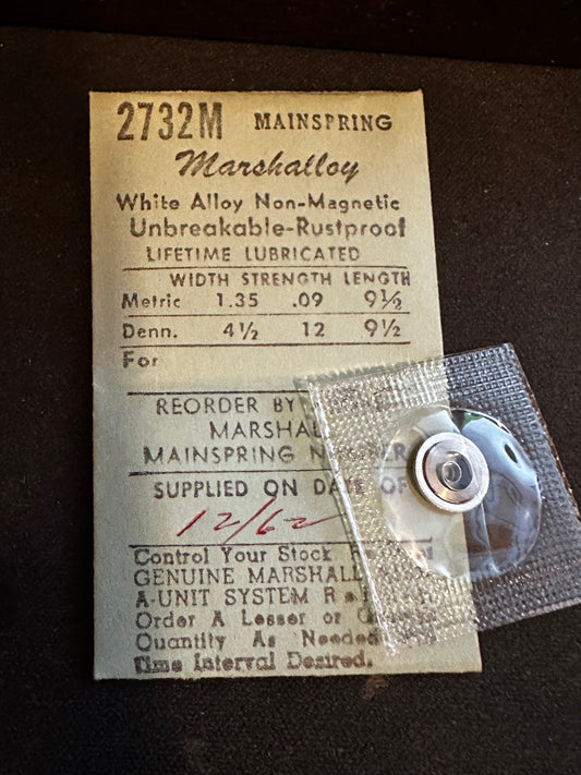 Marco Marshalloy Mainspring 2732M for AS 1240, ETA 1301, Bulova 6R, Fleurier 90 - Alloy
