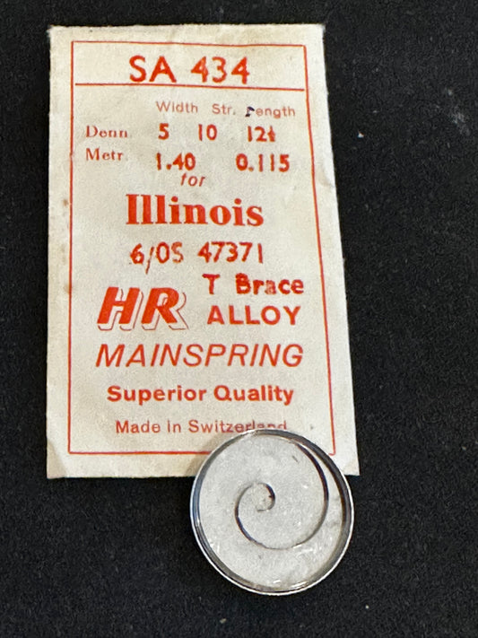 HR Mainspring SA434 for Illinois 6/0s Factory No. 47371 - Alloy