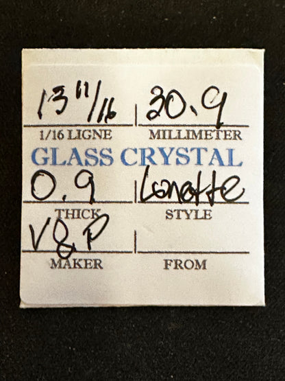 V&P Vintage Glass Watch Crystal 13-11/16 (30.9mm) - NOS
