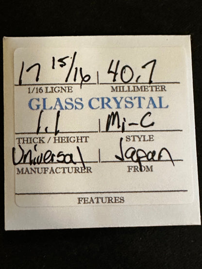 Universal Vintage Glass Watch Crystal 17-15/16 (40.7mm) - NOS