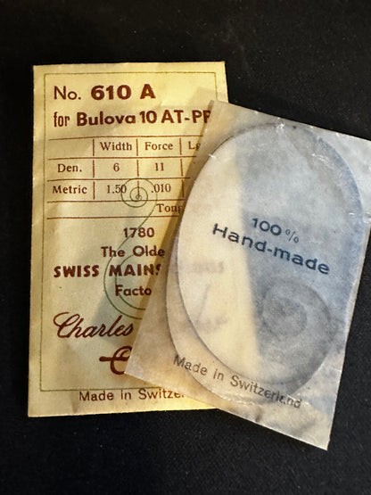 CR Mainspring 610A for Bulova caliber 10AT, 10PP - Steel