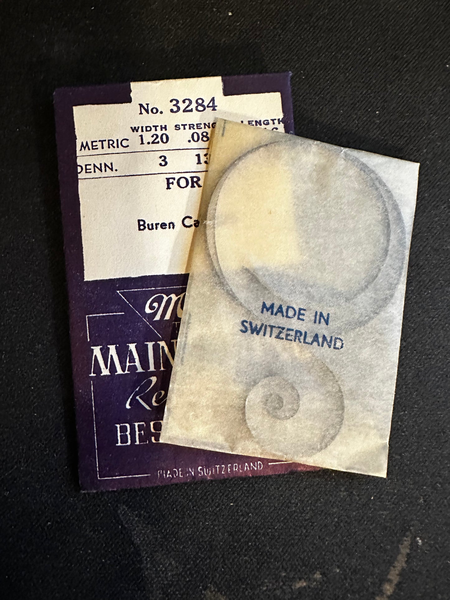 Marco Mainspring #3284 for Buren caliber 525 movements - Steel