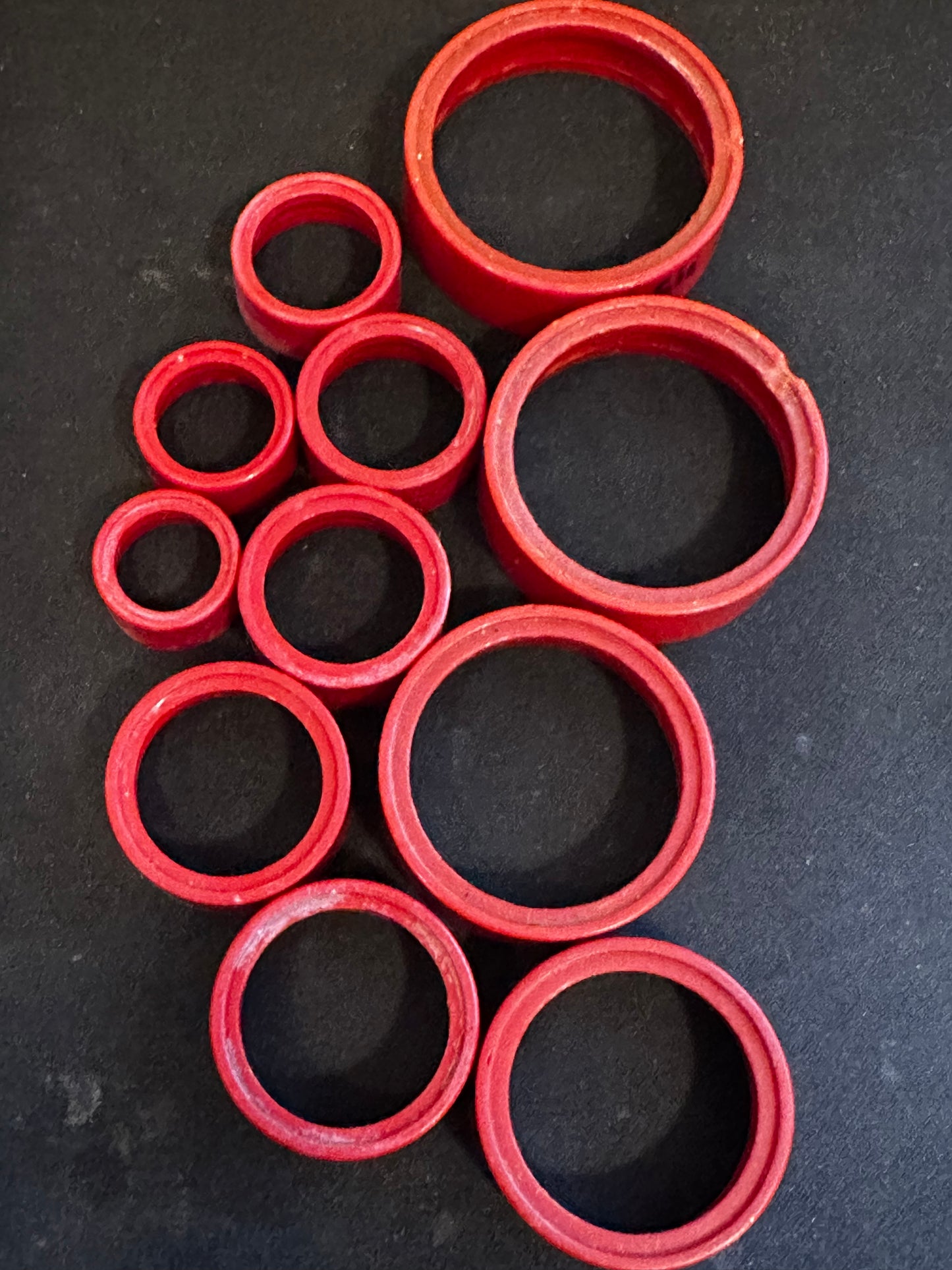 Lot of 10 Watch-Craft Red Plastic Pocket & Wrist Watch Movement Holders