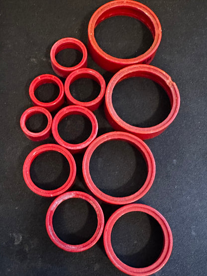 Lot of 10 Watch-Craft Red Plastic Pocket & Wrist Watch Movement Holders