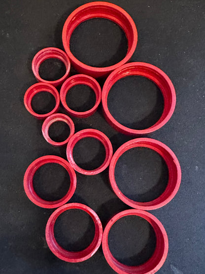 Lot of 10 Watch-Craft Red Plastic Pocket & Wrist Watch Movement Holders