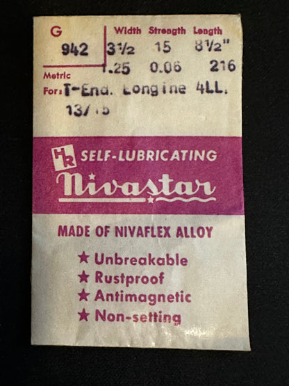 HR Nivastar Mainspring G942 for Longines caliber 4LL, 13/15 - Alloy