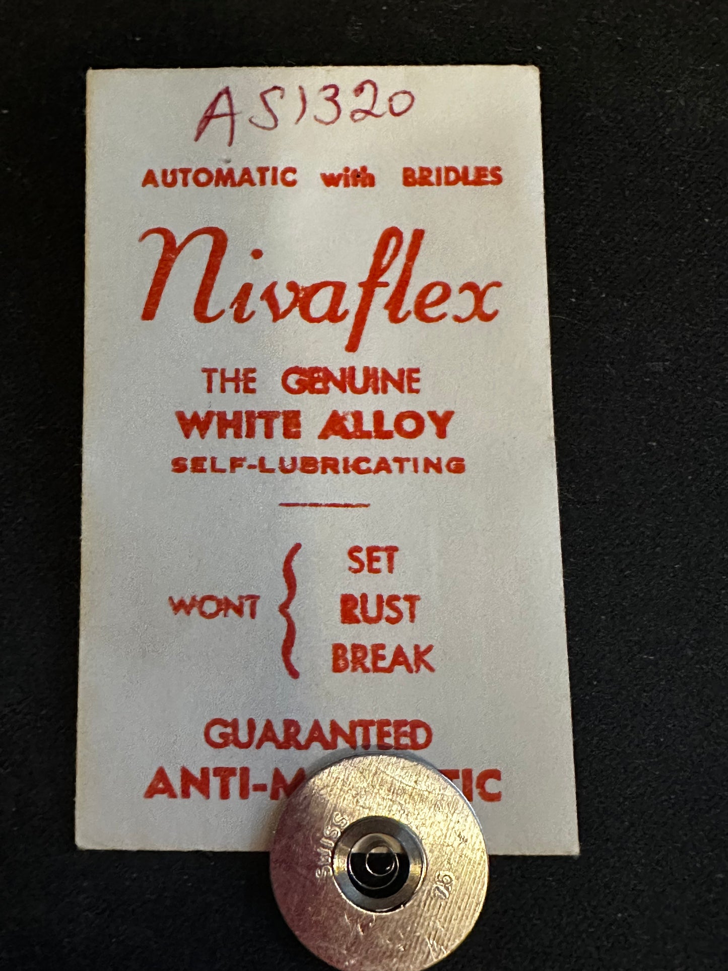 Nivaflex Mainspring for Gruen 460, 470, 475, AS 1320, 1323 - Alloy