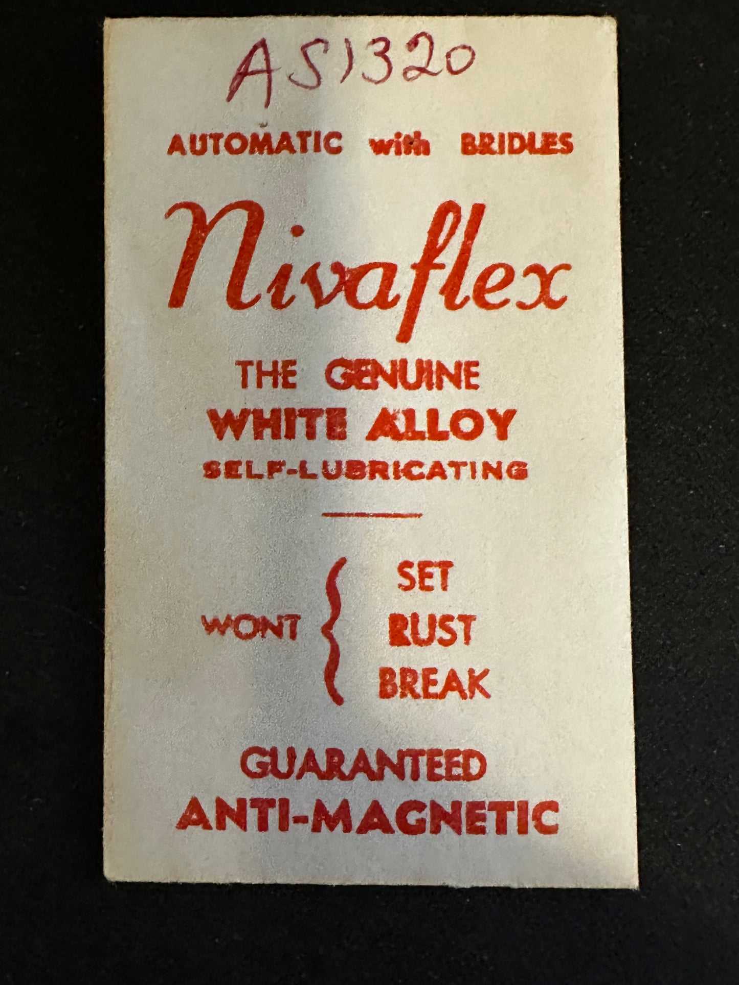 Nivaflex Mainspring for Gruen 460, 470, 475, AS 1320, 1323 - Alloy