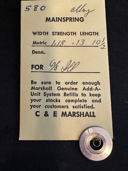 Marco Mainspring 580P for 6/0s Illinois Factory No. 47364 - Alloy