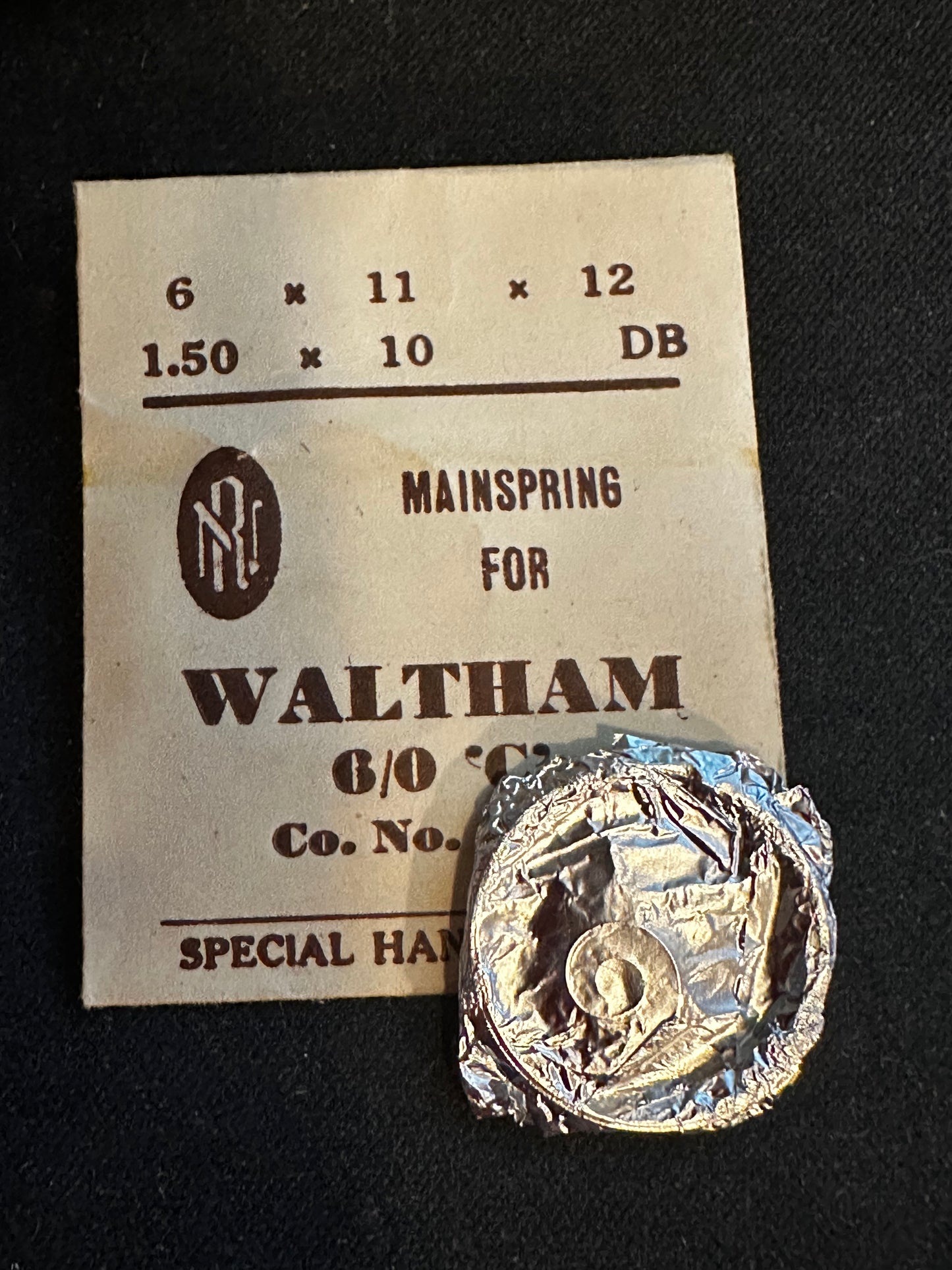 RN Mainspring for Waltham 6/0s "C" No. 2248 - Steel